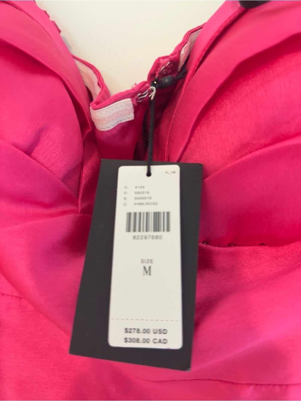 Anthropologie Audette Coral Pink Off-Shoulder Puff Sleeve Mini Dress - Picture 4 of 5